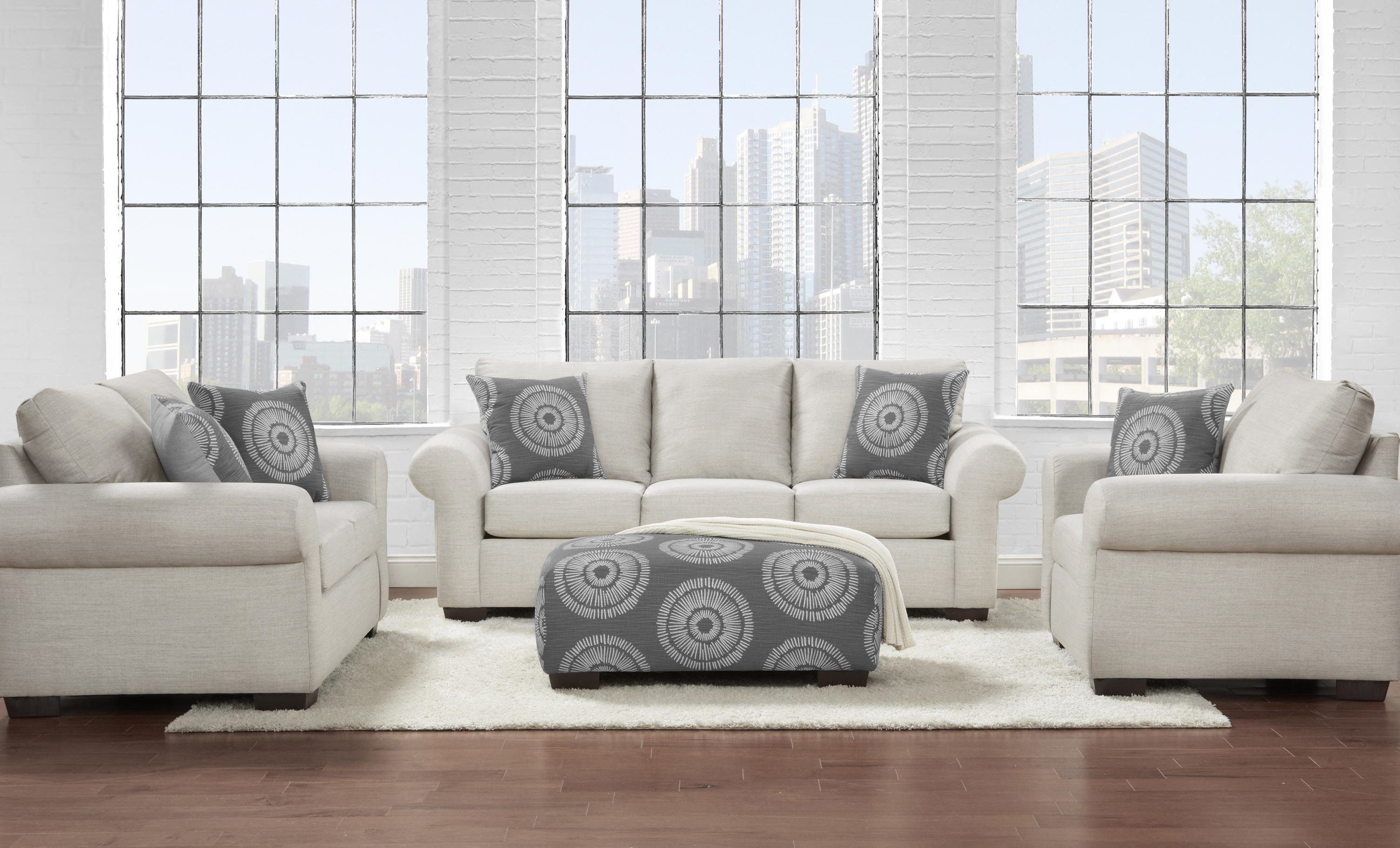 Couch and loveseat with ottoman sales